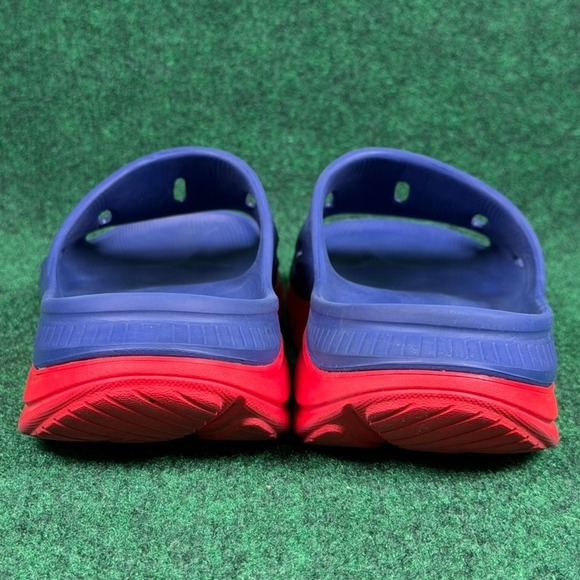 Hoka Ora Recovery Slide 3 Mens 11 Blue Red Sandals Slip Ons Comfort 1134527-BBRD - Picture 5 of 9